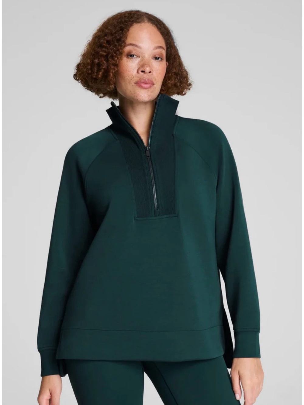 SPANX AirEssentials Half-Zip Pullover Top/Tunic (Size S)